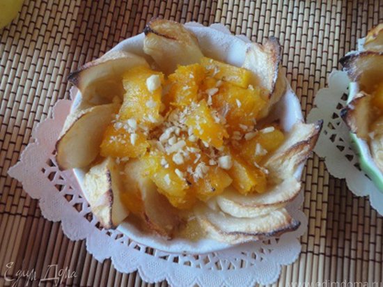 Тыквенно-яблочный десерт в духовке (рецепт)