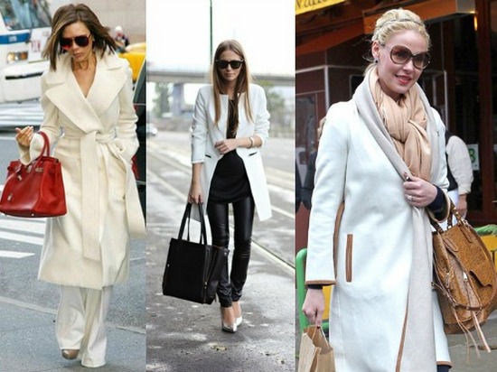С чем и как правильно носить белое пальто