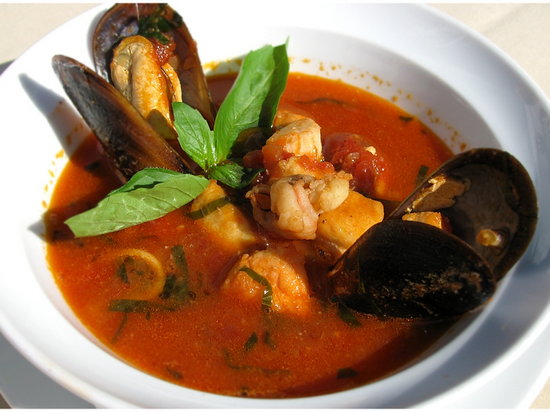 Овощной суп с морепродуктами (рецепт)