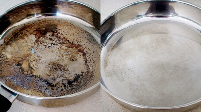 Как очистить до блеска кастрюлю, в которой пригорела еда
