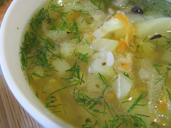 Суп кабачковый (рецепт)