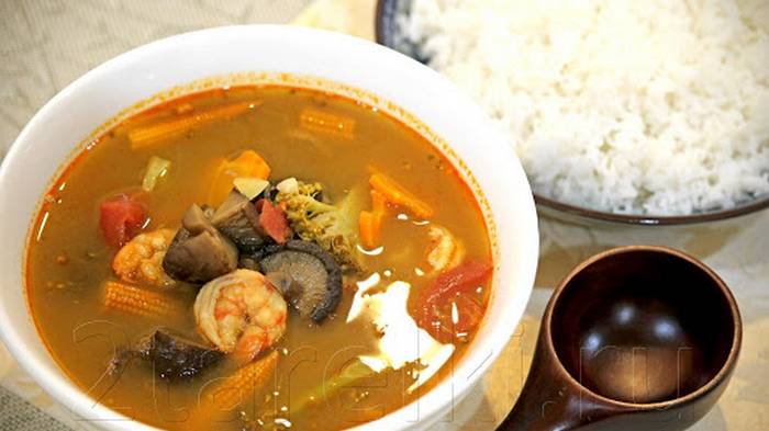 Суп с шиитаке и рисом