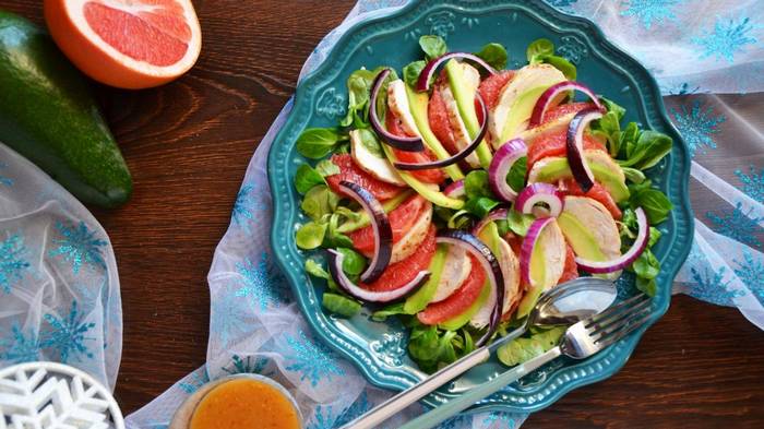 Салат с грейпфрутом — рецепт