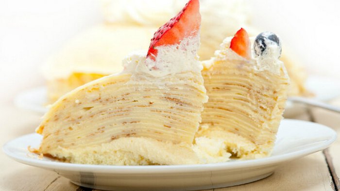 Блинный торт со сметанным кремом