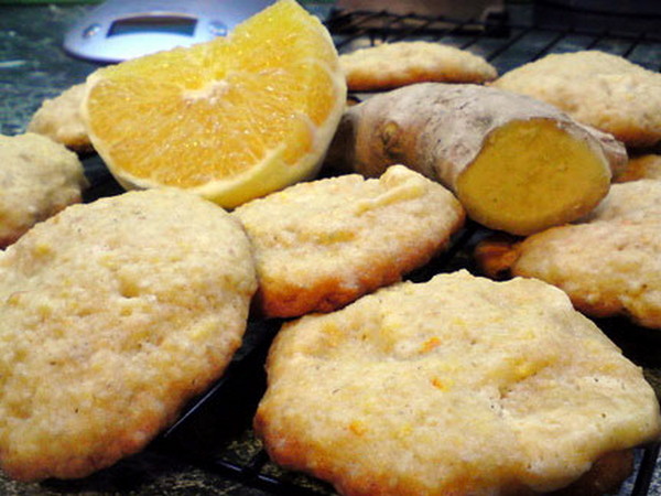 Лимонно-овсяное печенье с имбирем
