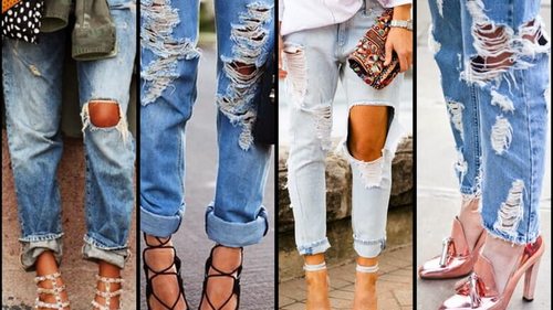 Как правильно выбрать рваные джинсы и с чем их носить?