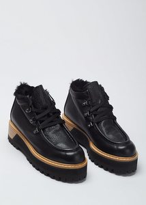 Черные кожаные ботинки Le Silla