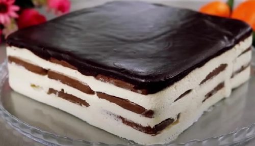 Банановый торт за 15 минут: вкуснейший шоколадный десерт без выпечки