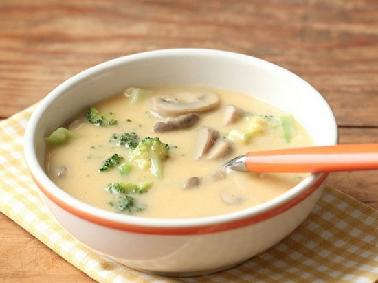 Сливочный суп с шампиньонами (рецепт)