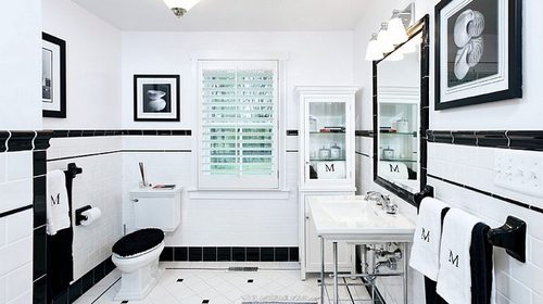 Ванна черно белая: преимущества оформления ванны в классической гамме