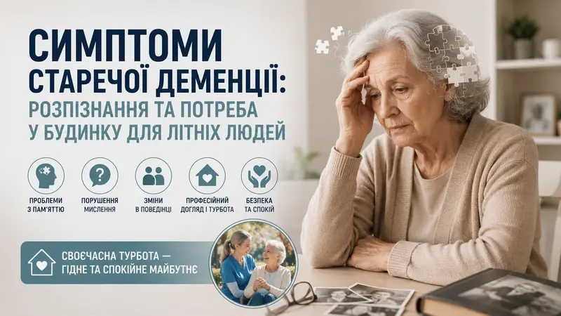 Симптоми старечої деменції: розпізнання та потреба у будинку для літніх людей