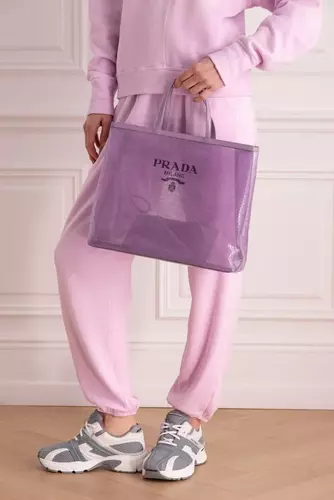 Фіолетова жіноча сумка Prada