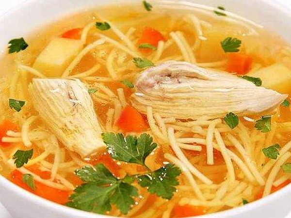 Куриный суп с омлетом (рецепт)
