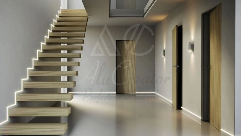 Двери скрытого монтажа и светодиодный плинтус