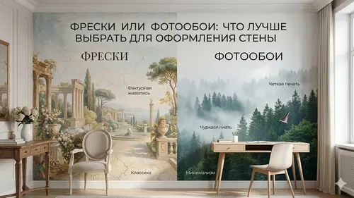 Фрески или фотообои: что лучше выбрать для оформления стены