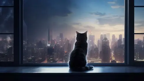 Что делает кошка ночью, чтобы защитить своих хозяев от беды