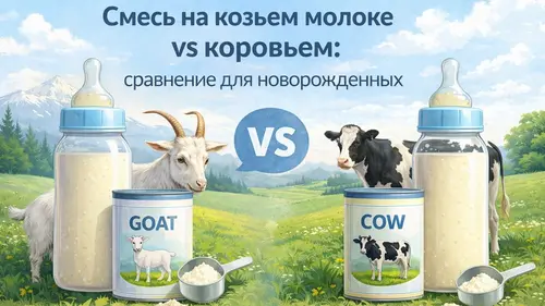 Смесь на козьем молоке vs коровьем: сравнение для новорожденных