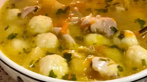 Куриный суп с сырными шариками — домашний рецепт