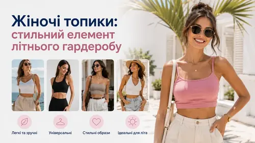 Жіночі топики: стильний елемент літнього гардеробу