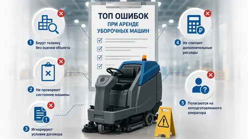 Рейтинг ошибок при аренде уборочных машин