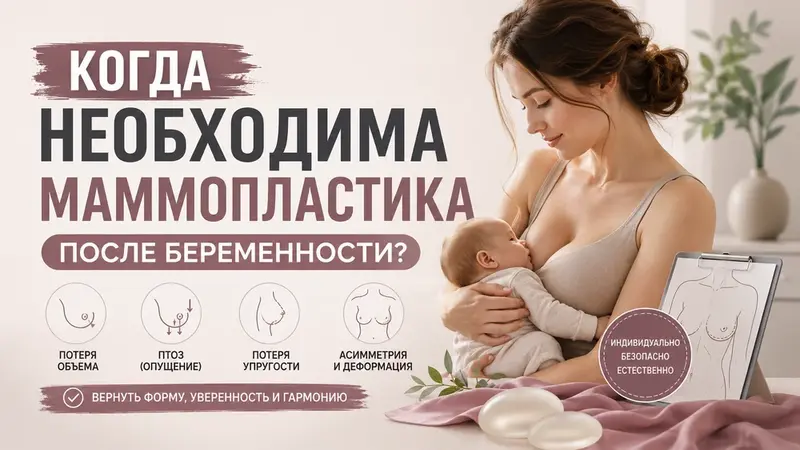 Когда необходима маммопластика после беременности?