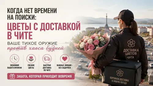 Когда нет времени на поиски: цветы с доставкой в Чите – ваше тихое оружие против хаоса будней