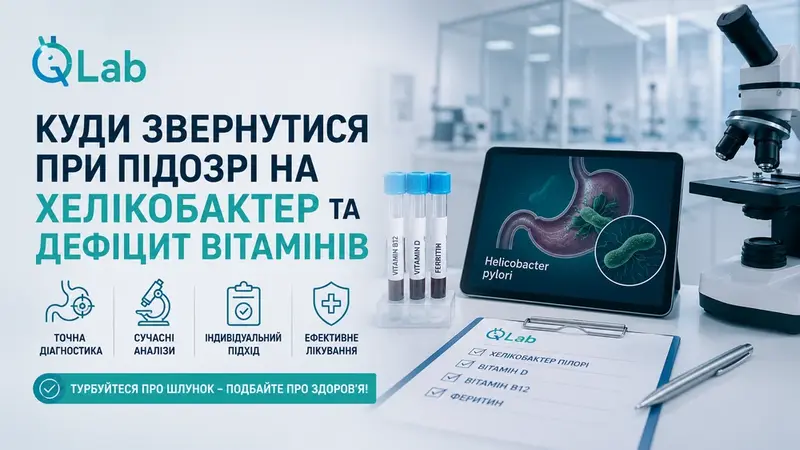 Куди звернутися при підозрі на хелікобактер та дефіцит вітамінів