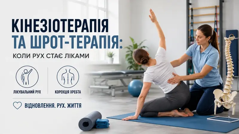 Кінезіотерапія та шрот-терапія: коли рух стає ліками