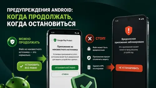 Предупреждения Android: когда продолжать, когда остановиться