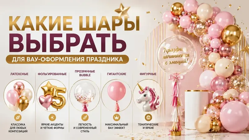 Какие шары выбрать для вау-оформления праздника