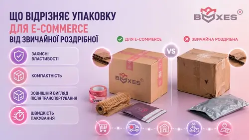 Що відрізняє упаковку для e-commerce від звичайної роздрібної