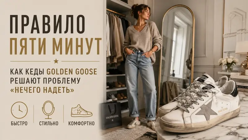 Правило пяти минут: как женские кеды Golden Goose навсегда закрывают проблему «мне нечего надеть»