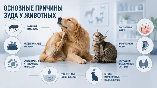 Основные причины зуда у животных