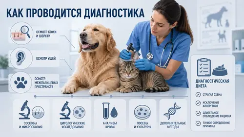 Как проводится диагностика питомца ветеринаром