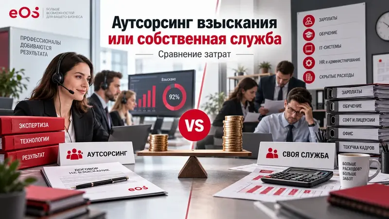 Аутсорсинг взыскания или собственная служба: сравнение затрат