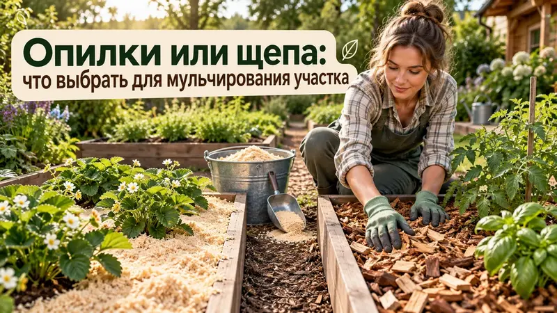 Опилки или щепа: что выбрать для мульчирования участка