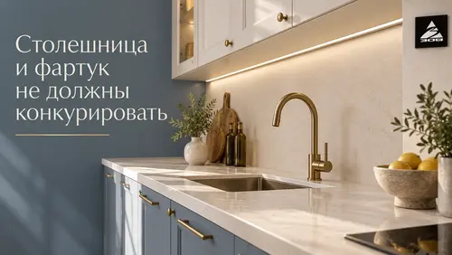 Столешница и фартук не должны конкурировать