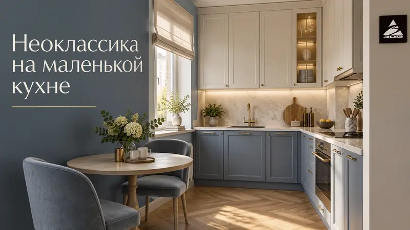 Неоклассика на маленькой кухне