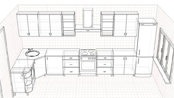 Skica za kuhinju - kako nacrtati kuhinjski projekt na računalu ili na papiru
